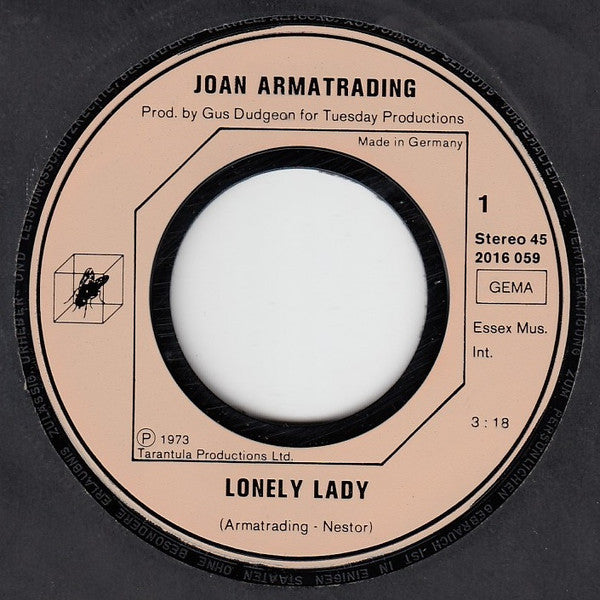 Joan Armatrading : Lonely Lady  (7", Single)