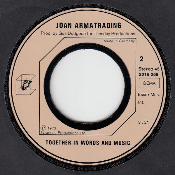 Joan Armatrading : Lonely Lady  (7", Single)