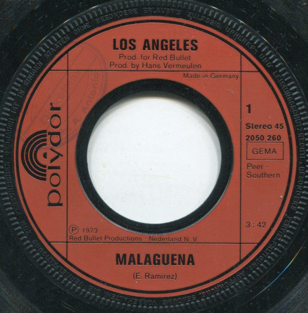 Trio Los Angeles : Malagueña  (7", Single)