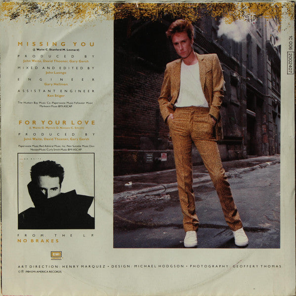 John Waite : Missing You (7", Single)