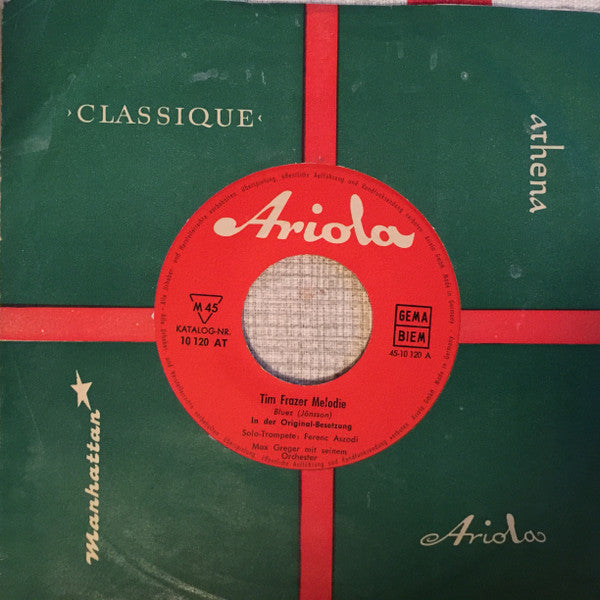 Max Greger Und Sein Orchester : Tim Frazer Melodie / Tonight (7")
