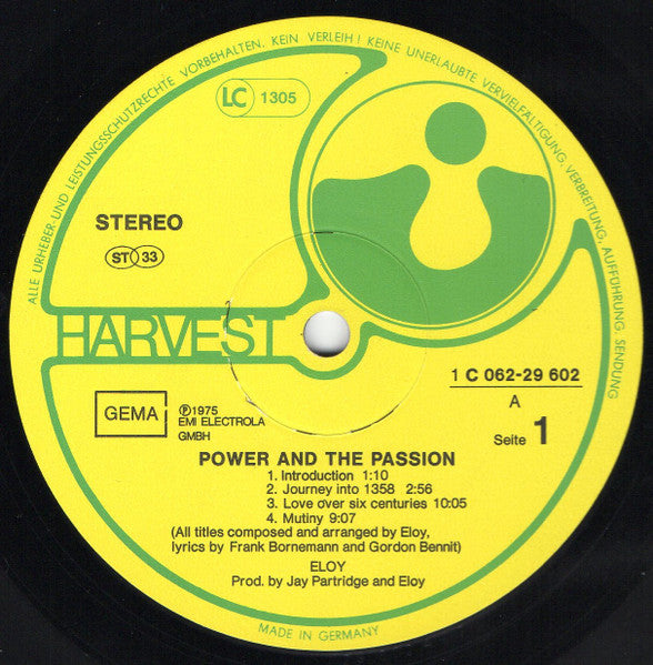 Eloy : Power And The Passion (LP, Album, RE, Gat)