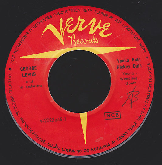 George Lewis And His Orchestra : Yaaka Hula Hickey Dula (7")