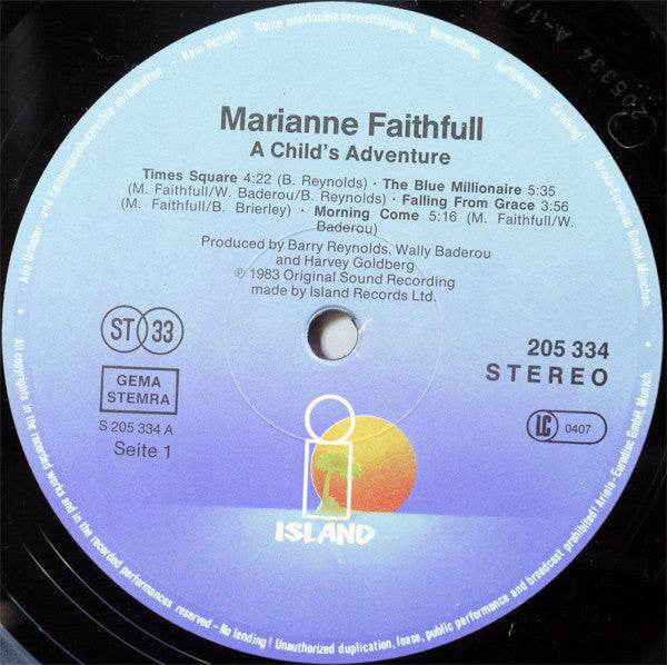 Marianne Faithfull : A Childs Adventure (LP, Album)