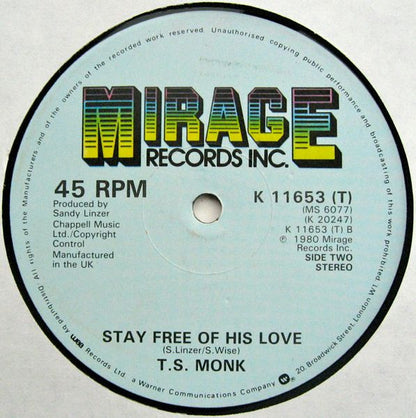 T.S. Monk : Bon Bon Vie (12", Single)