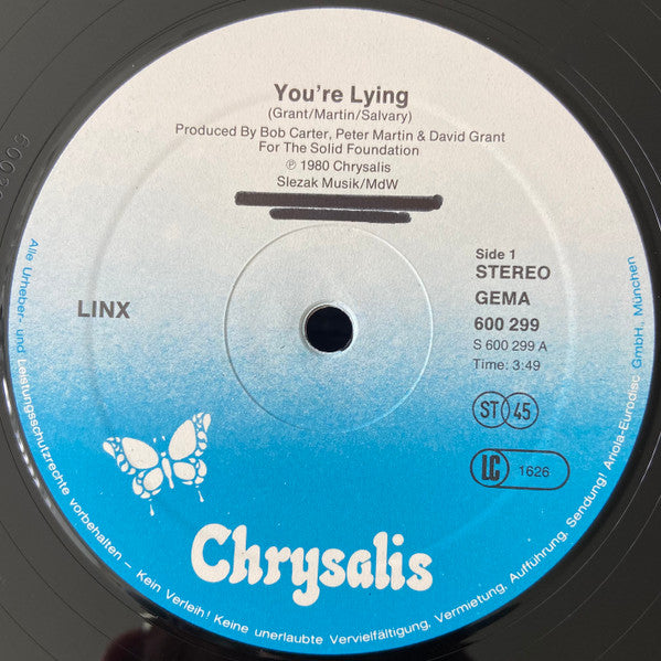 Linx : You're Lying (12")