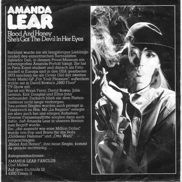 Amanda Lear : Blood & Honey (7", Single)