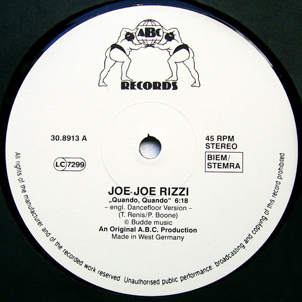 Joe Joe Rizzi* : Quando Quando (12", Maxi)