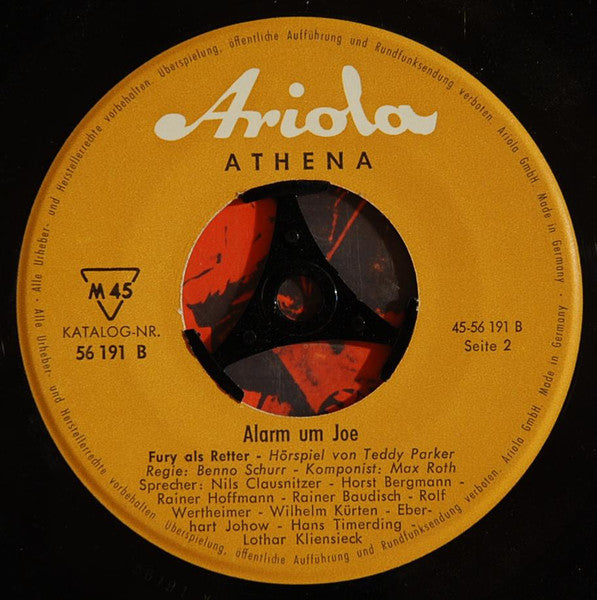 Teddy Parker (2) : Fury (Alarm Um Joe "Fury Als Retter") (7", Mono)