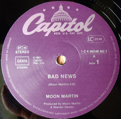 Moon Martin : Bad News (Special Version) (12", Maxi)