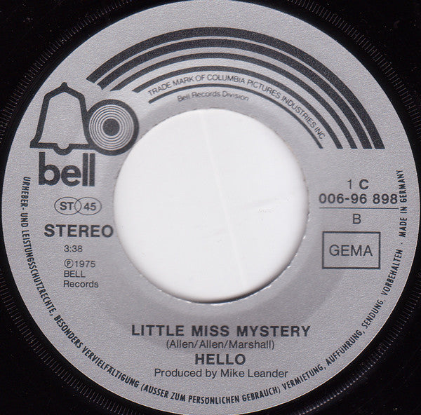Hello : New York Groove (7", Single)