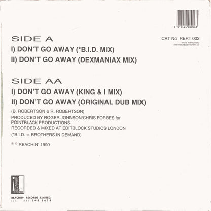 Boneshakers : Don't Go Away (12")