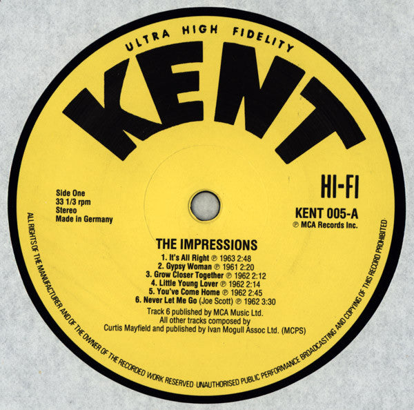 The Impressions : The Impressions (LP, Album, RE)