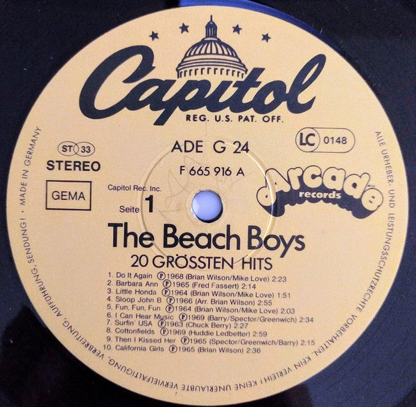 The Beach Boys : 20 Grössten Hits (LP, Comp, Gat)