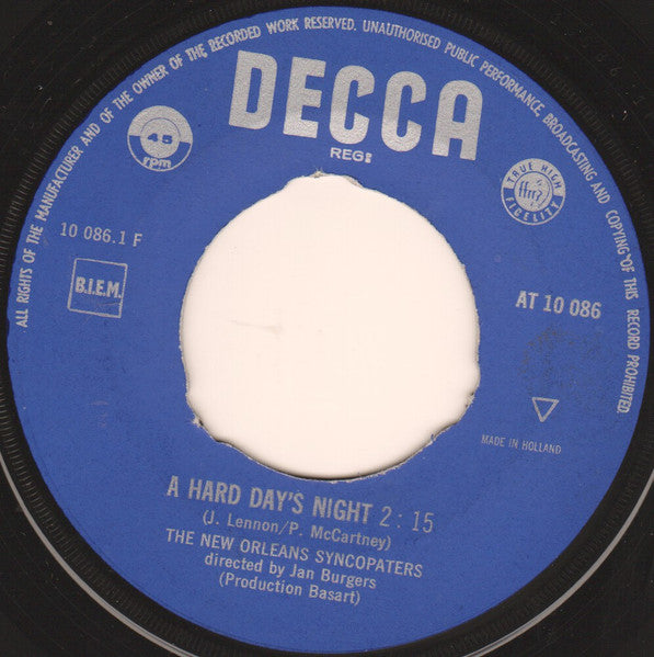 The New Orleans Syncopators : A Hard Day's Night / The Bully (7", Single)