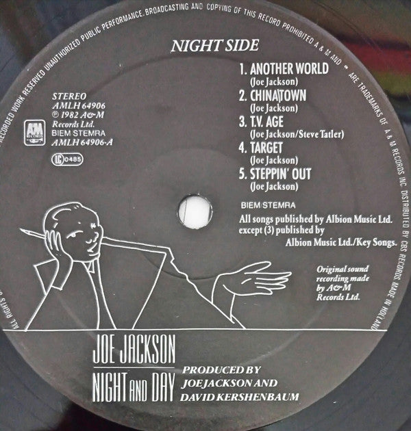 Joe Jackson : Night And Day (LP, Album, Gat)