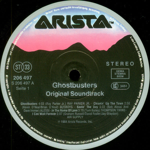 Various : Ghostbusters (Original Soundtrack Album) (LP, Album)