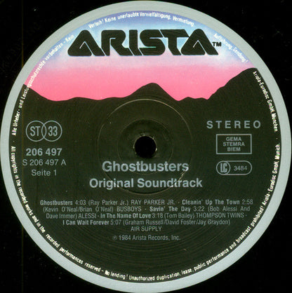 Various : Ghostbusters (Original Soundtrack Album) (LP, Album)
