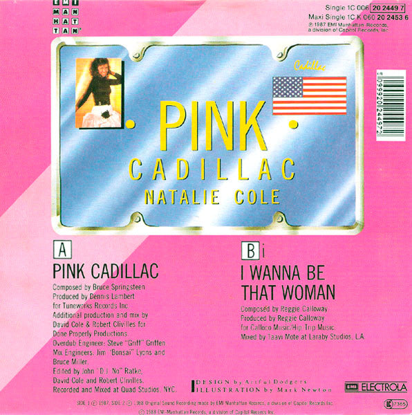 Natalie Cole : Pink Cadillac (7", Single)