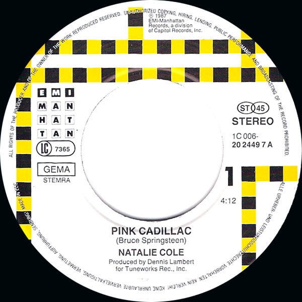Natalie Cole : Pink Cadillac (7", Single)