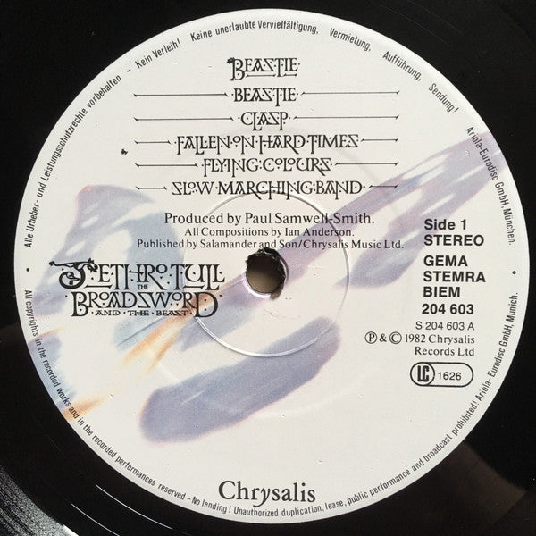 Jethro Tull : The Broadsword And The Beast (LP, Album, RE)