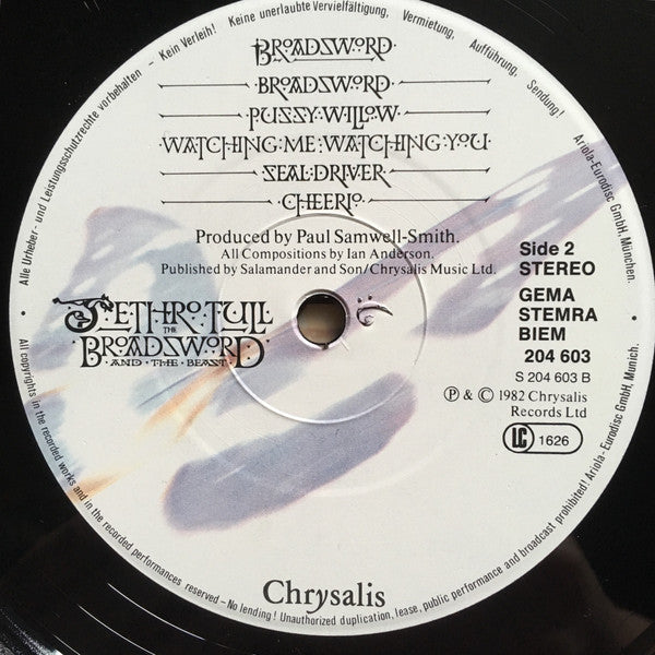 Jethro Tull : The Broadsword And The Beast (LP, Album, RE)