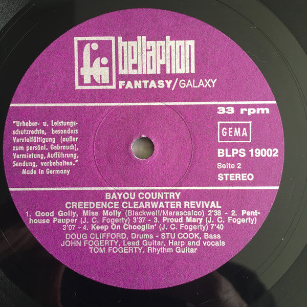 Creedence Clearwater Revival : Bayou Country (LP, Album)