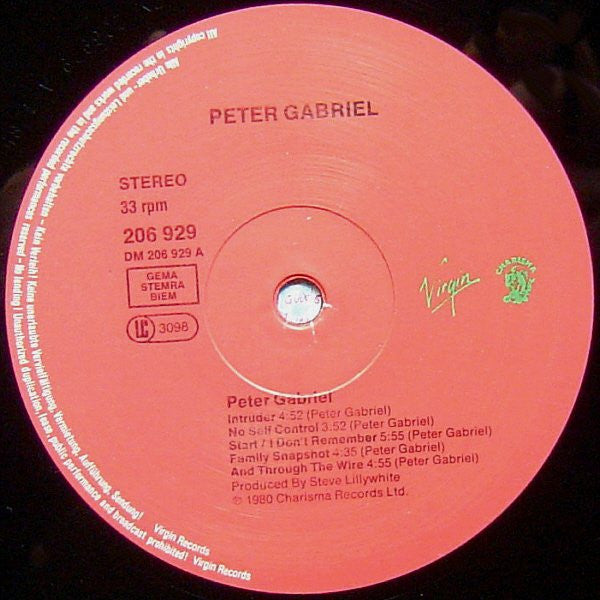 Peter Gabriel : Peter Gabriel (LP, Album, RE)