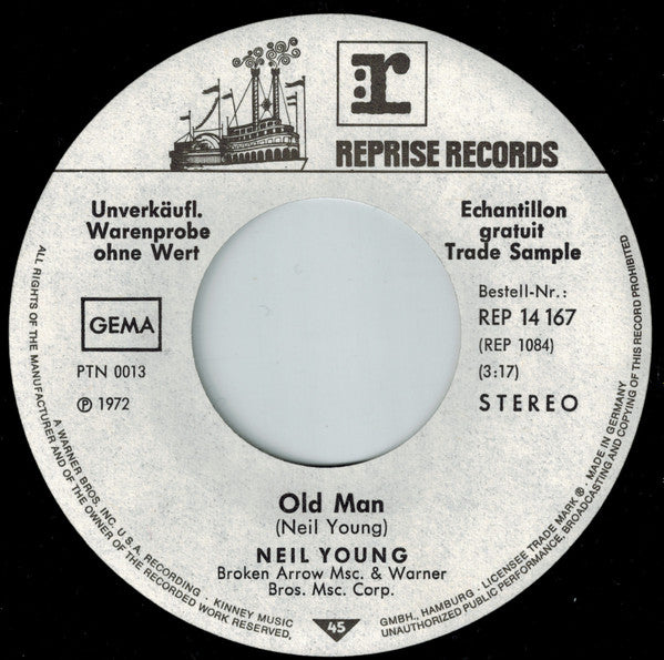Neil Young : Old Man (7", Single, Promo)