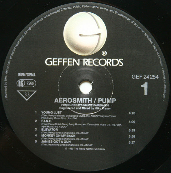 Aerosmith : Pump (LP, Album, RE)