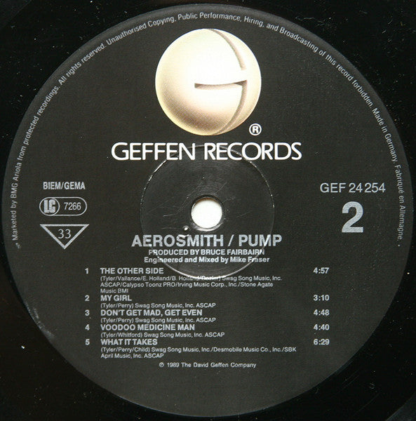 Aerosmith : Pump (LP, Album, RE)