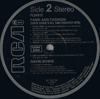 David Bowie : Fame And Fashion (David Bowie's All Time Greatest Hits) (LP, Comp, RM)