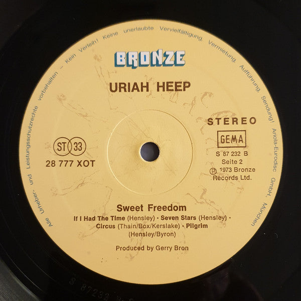 Uriah Heep : Sweet Freedom (LP, Album, RE)