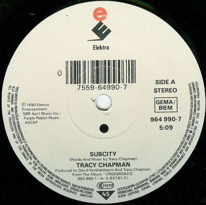 Tracy Chapman : Subcity (7", Single)