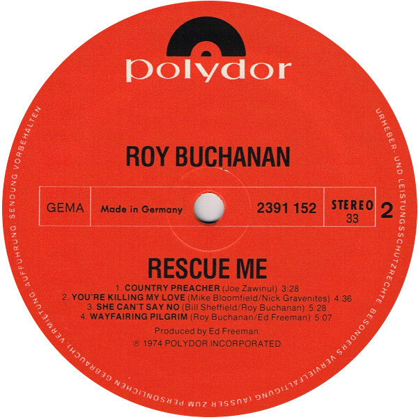 Roy Buchanan : Rescue Me (LP, Album)