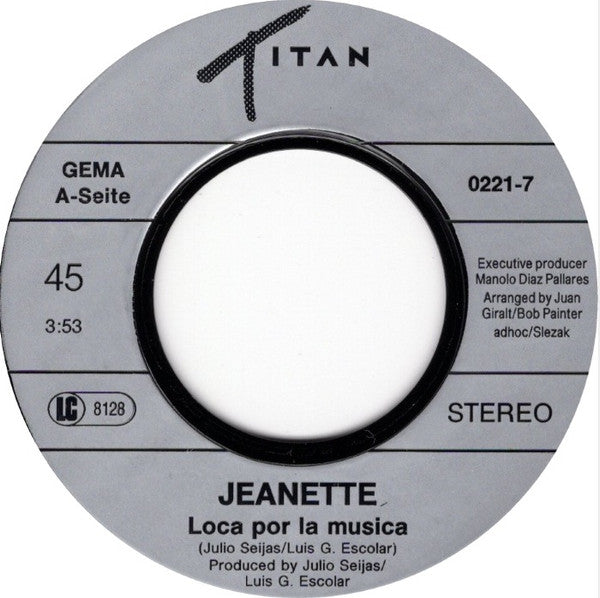 Janette* : Loca Por La Música (7", Single)