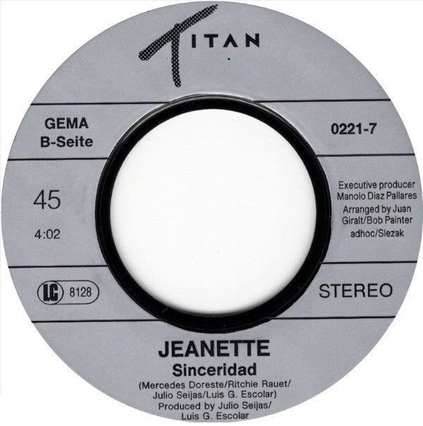 Janette* : Loca Por La Música (7", Single)