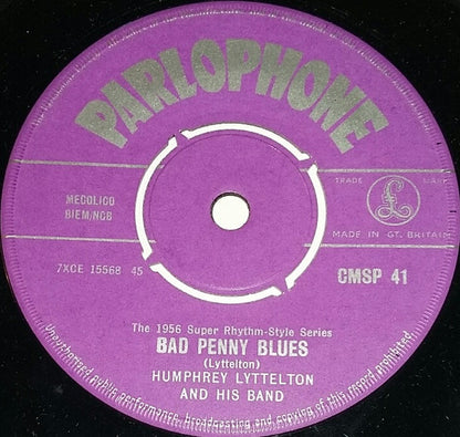 Humphrey Lyttelton And His Band : Bad Penny Blues (7", Single, RE)