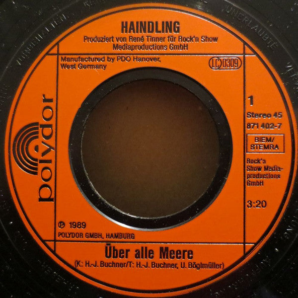 Haindling : Über Alle Meere (7", Single)