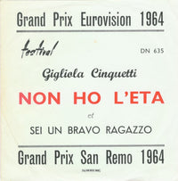 Gigliola Cinquetti : Non Ho L'Età (7", Single)