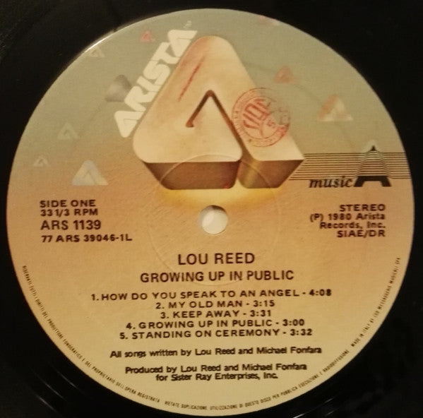Lou Reed : Growing Up In Public (LP, Album, RE)