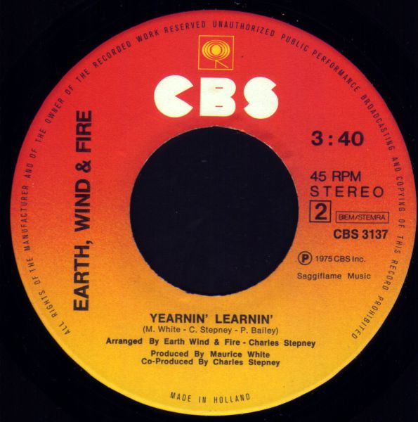 Earth, Wind & Fire : Shining Star (7", Single)