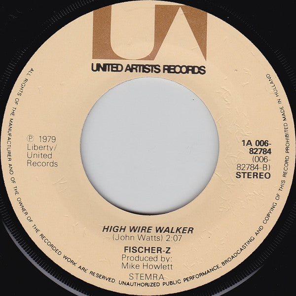 Fischer-Z : Pretty Paracetamol (7", Single)