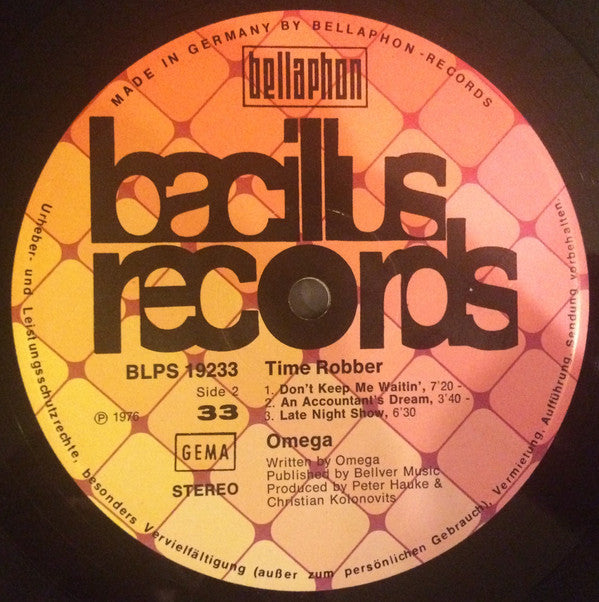 Omega (5) : Time Robber (LP, Album)