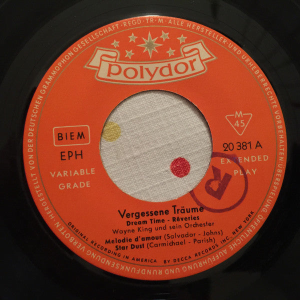 Wayne King And His Orchestra : Vergessene Träume (7", EP)