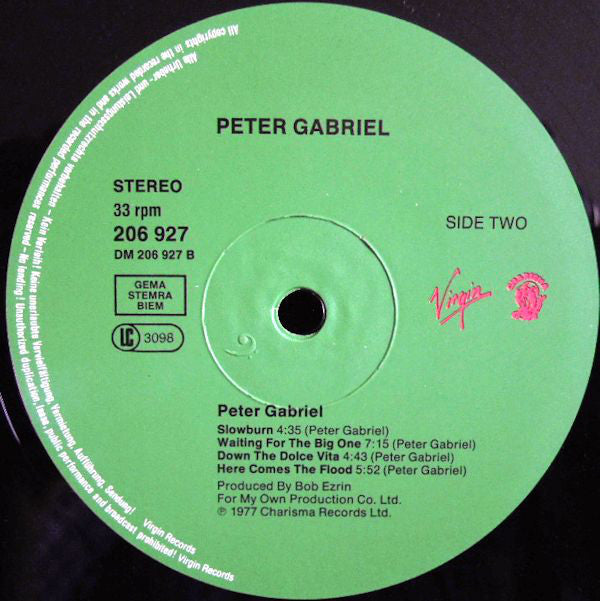 Peter Gabriel : Peter Gabriel (LP, Album, RE)