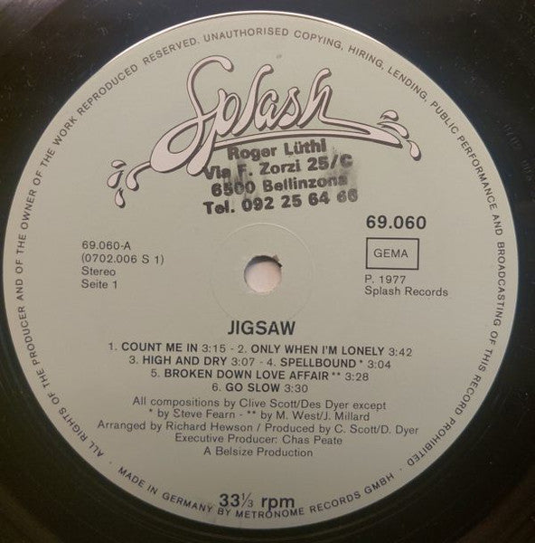 Jigsaw (3) : Pieces Of Magic (LP, Album)