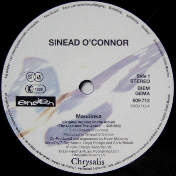Sinéad O'Connor : Mandinka (12", Maxi)