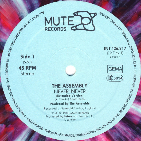 The Assembly : Never Never (Extended Version) (12", Maxi, Mul)