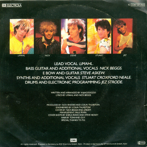 Kajagoogoo : Too Shy (7", Single)